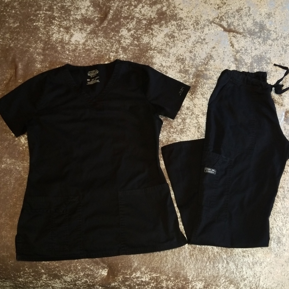 Black Cherokee Workwear scrub set XS